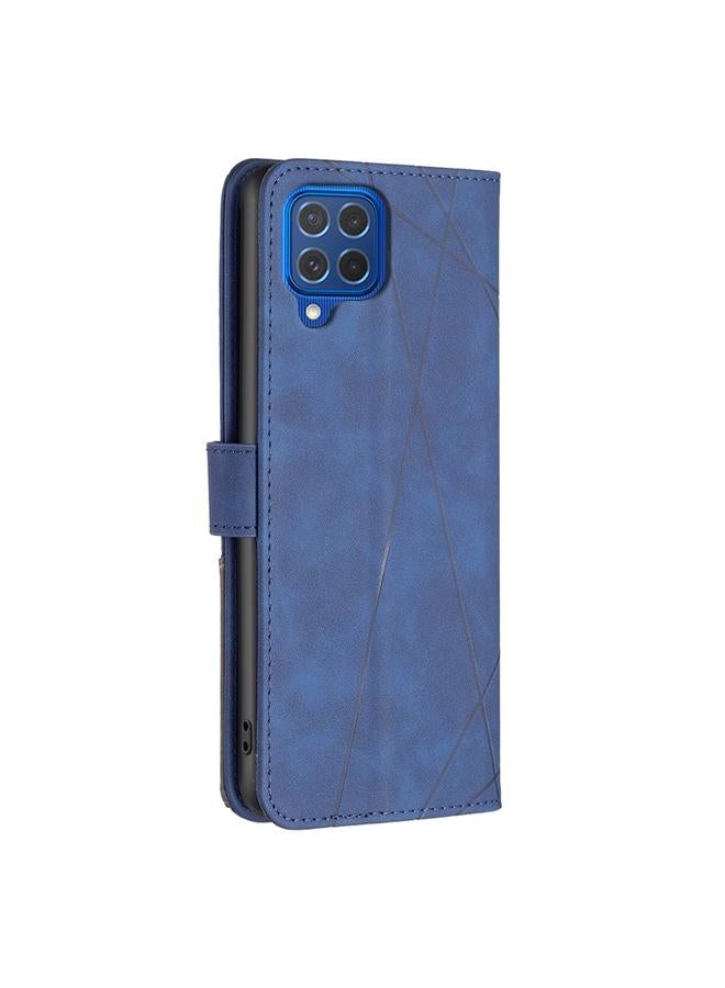 S-TOP Case For Samsung Galaxy M62/F62 Magnetic Buckle Rhombus Texture Leather Phone Case - Image 3