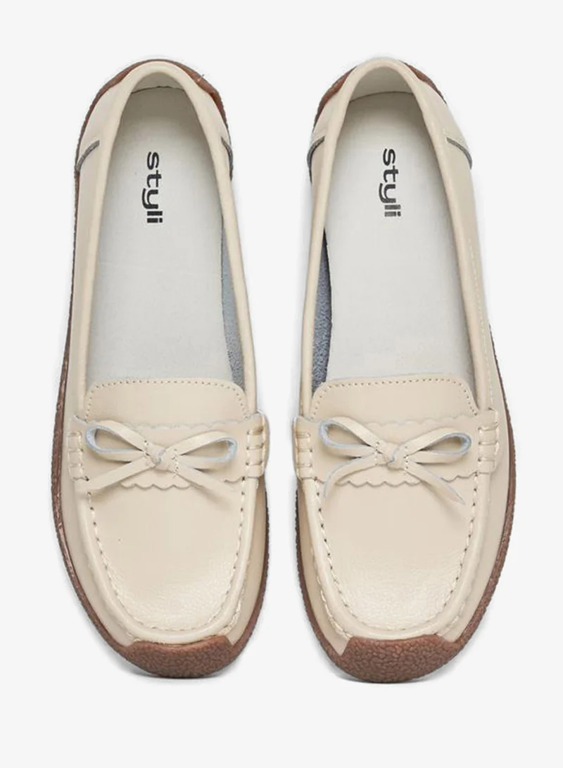 Styli Ribbon Detail Slip On Casual Shoes