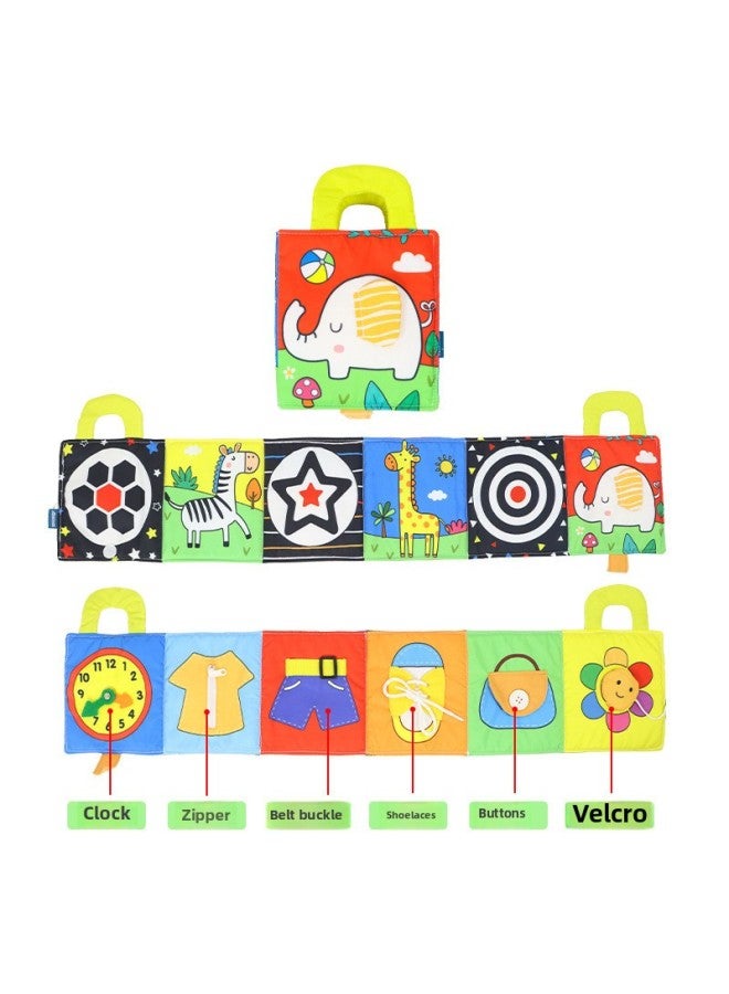 Aipinqi Baby Tear Bed Cloth Book Cartoon Animal Double-sided Foldable Book Baby Toy-Color:N051B Bed Cloth Book Shark