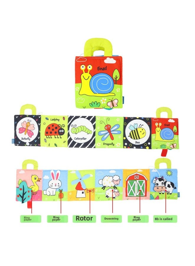 Aipinqi Baby Tear Bed Cloth Book Cartoon Animal Double-sided Foldable Book Baby Toy-Color:N051B Bed Cloth Book Shark