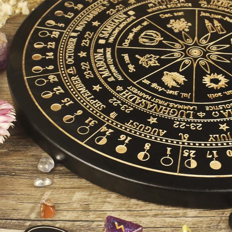 Double Sided Wooden Pendulum Dowsing Divination Board Metaphysical Message Board - Image 4