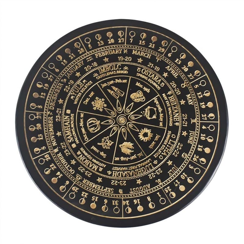 Double Sided Wooden Pendulum Dowsing Divination Board Metaphysical Message Board - Image 1