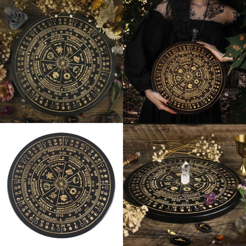 Double Sided Wooden Pendulum Dowsing Divination Board Metaphysical Message Board - Image 3