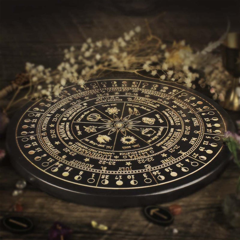 Double Sided Wooden Pendulum Dowsing Divination Board Metaphysical Message Board - Image 5
