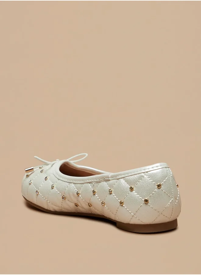 ميسي Girls Embellished Slip-On Ballerina Shoes