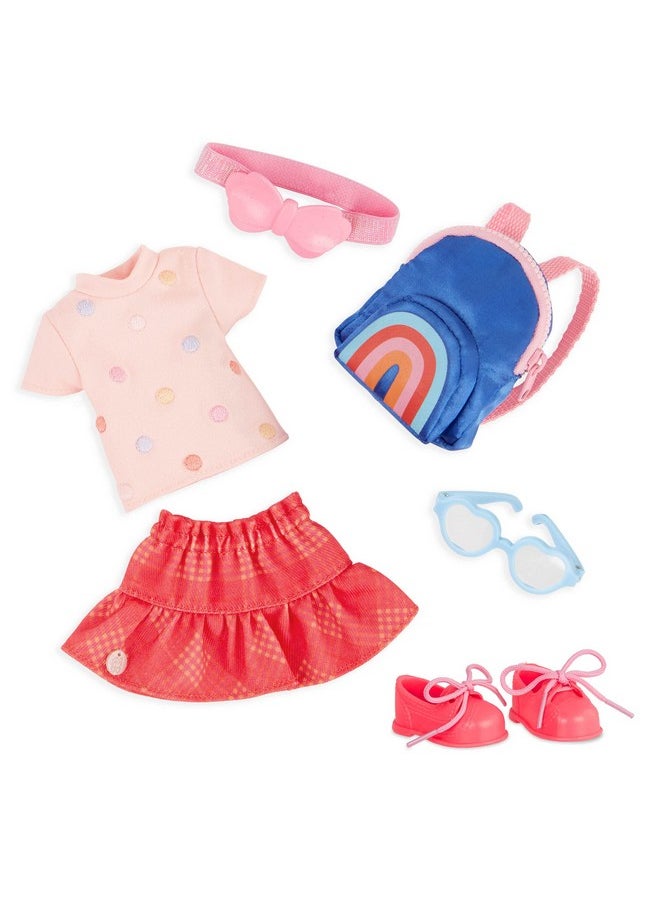 14 Inch Doll Clothes 7Pcs School Outfit Colorful Skirt & Accessories Rainbow Backpack & Glasses 3 Years + A+ Fashion - pzsku/Z8E93F9C9B6DB71FDD396Z/45/_/1724129939/cc7aca89-fd6b-4abe-b1be-01cd19468be7