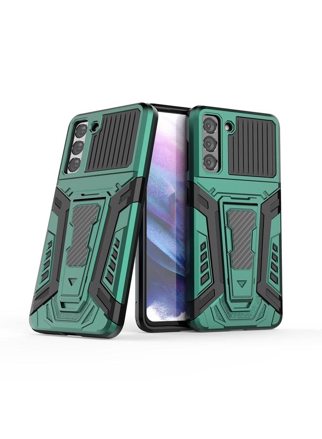 S-TOP Case For Samsung Galaxy S21 5G War Chariot Series Armor All-inclusive Shockproof PC + TPU Protective Case with Invisible Holder - Image 2