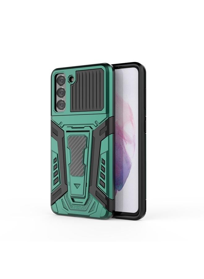 S-TOP Case For Samsung Galaxy S21 5G War Chariot Series Armor All-inclusive Shockproof PC + TPU Protective Case with Invisible Holder - Image 1