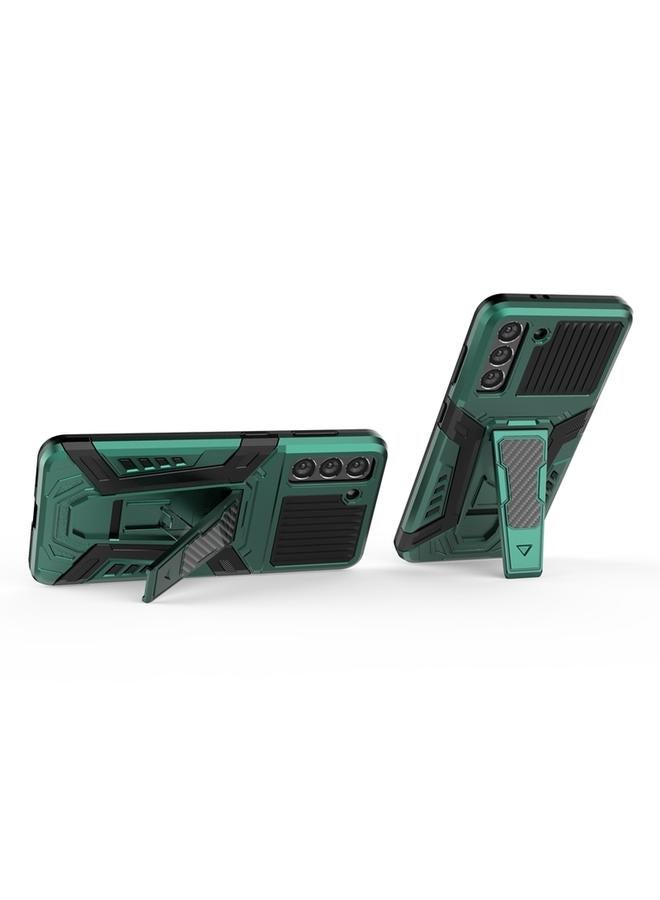 S-TOP Case For Samsung Galaxy S21 5G War Chariot Series Armor All-inclusive Shockproof PC + TPU Protective Case with Invisible Holder - Image 3