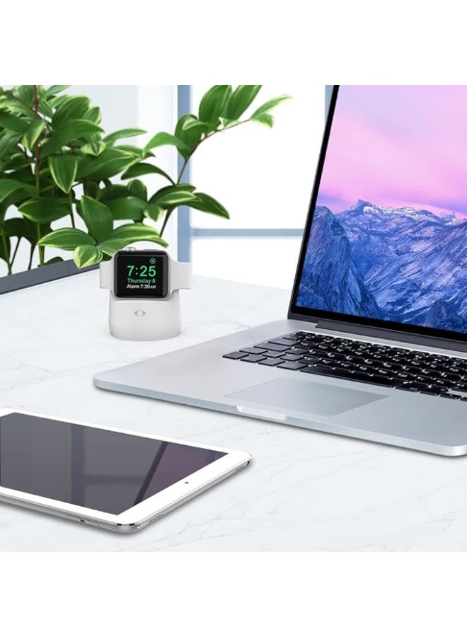 iWatch Stand Silicone Charging Dock Holder for Apple Watch Ultra 2, Ultra, SE2, SE, Series 10 9 8 7 6 5 4 3 2 1 (49/46/45/44/42/41/40/38mm), Supports Nightstand Mode - Image 5