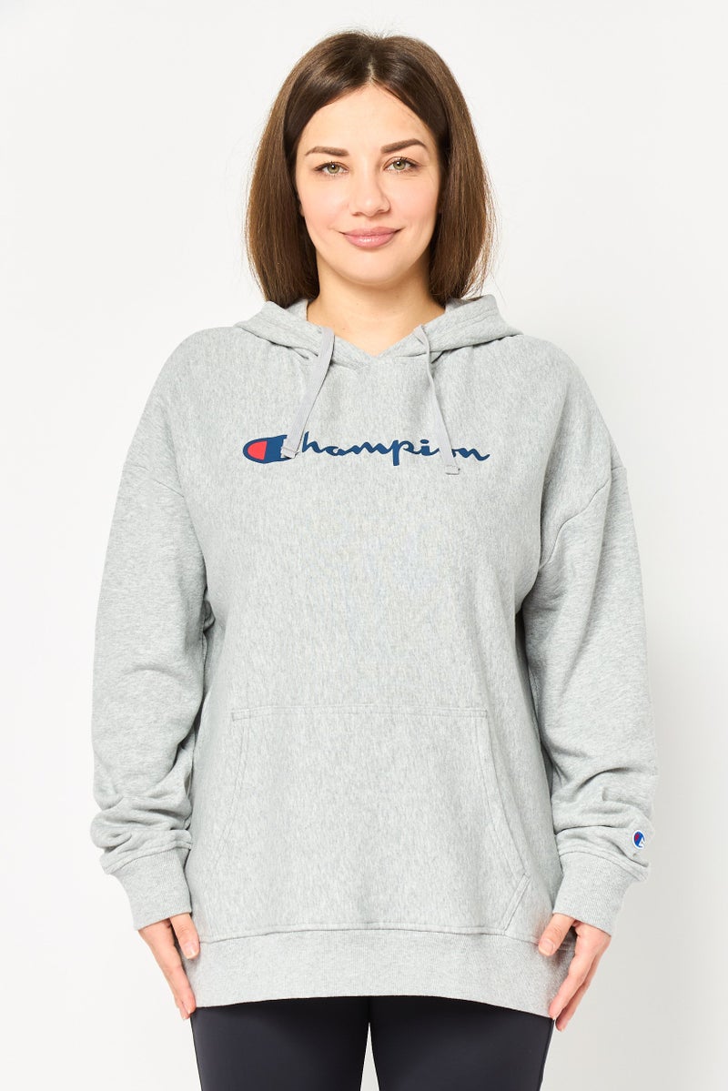 Champion Women Standard Fit Long Sleeve Outdoor Hoodie, Grey - Image 1