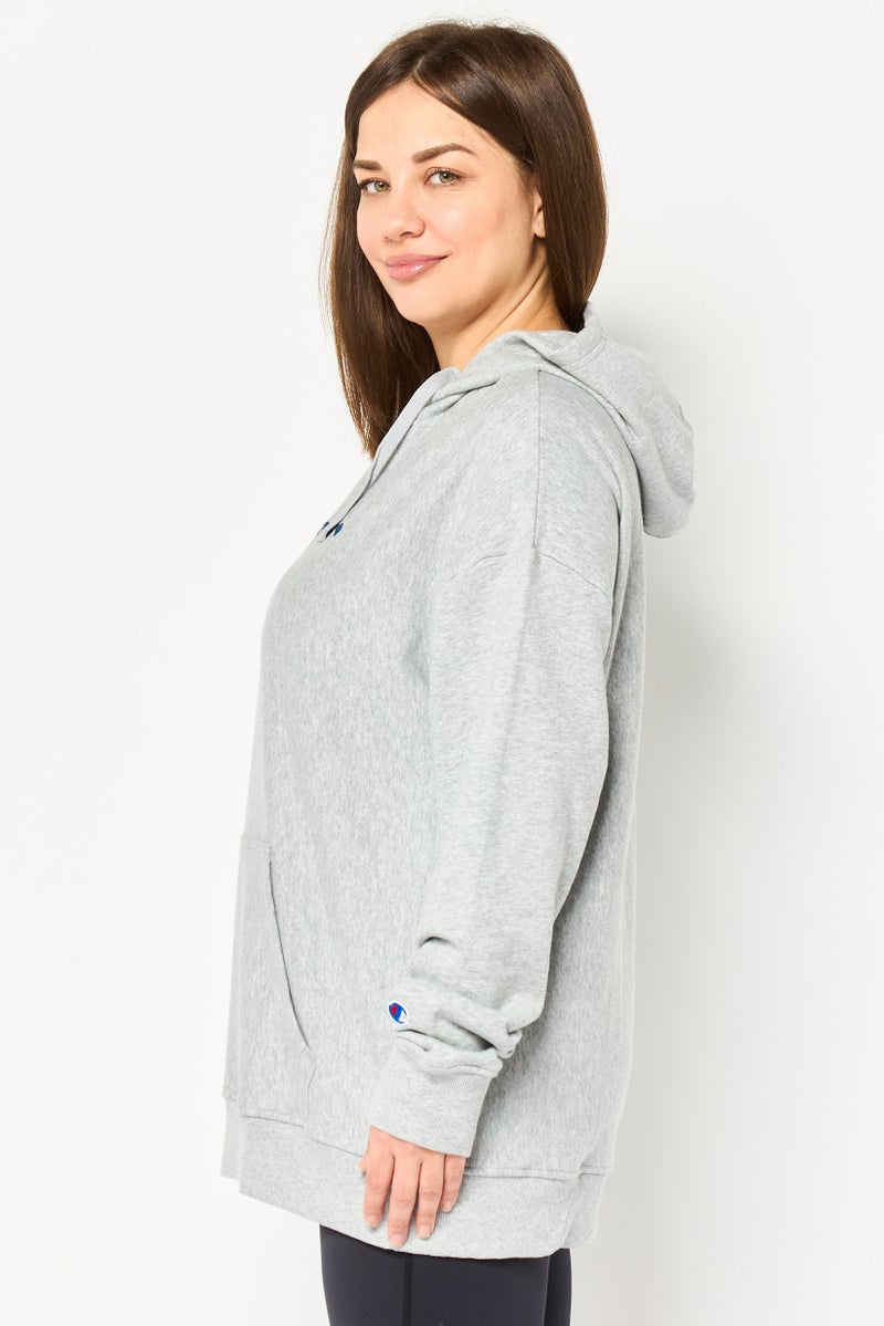 Champion Women Standard Fit Long Sleeve Outdoor Hoodie, Grey - Image 3