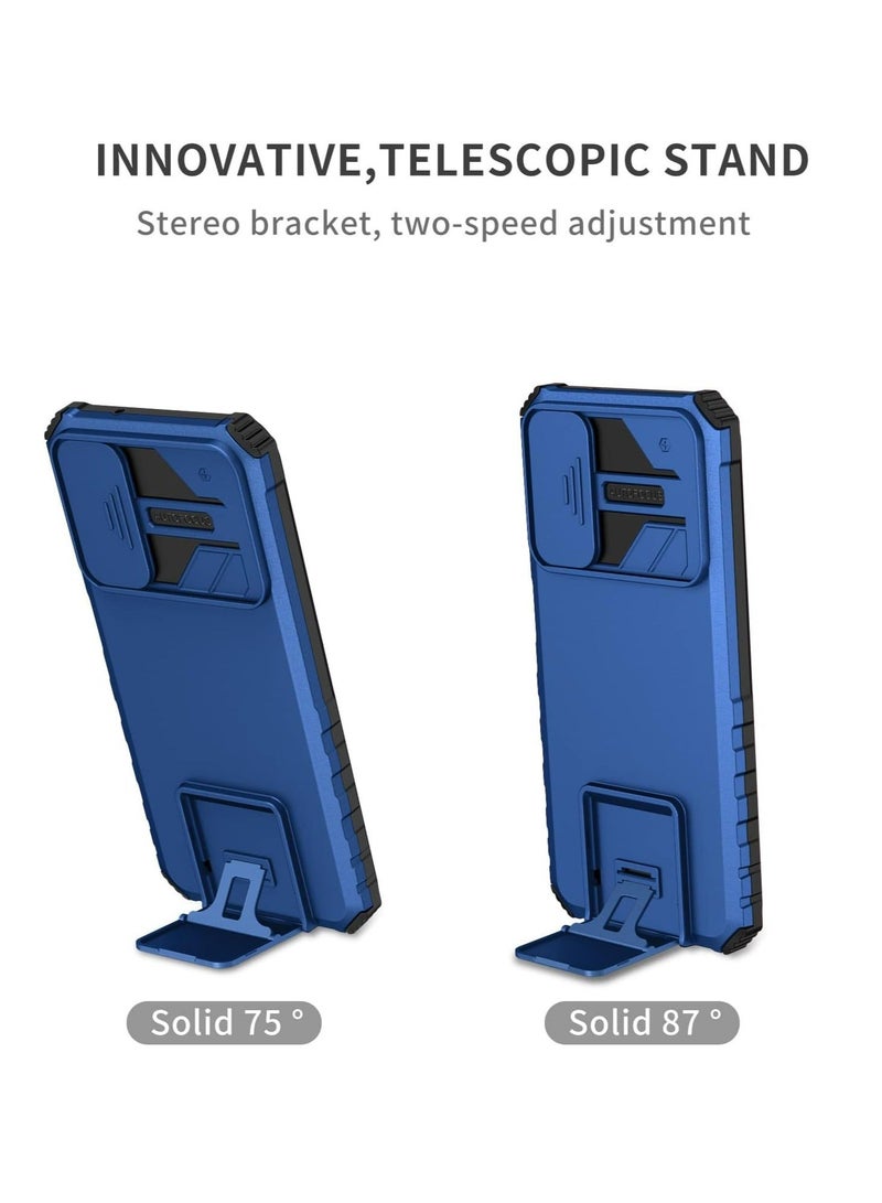 Samsung Galaxy A15 Mobile Phone Case Cover, Innovative Telescopic Bracket, Sliding Protection Camera Window, Bumper Shockproof Phone Back Cover - Image 3