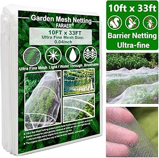 FARAER FARAER Garden Netting, Plant Covers 10x33 Ft Ultra Fine Mesh Protection Netting for Vegetable Plants Fruits Flowers  - Image 1