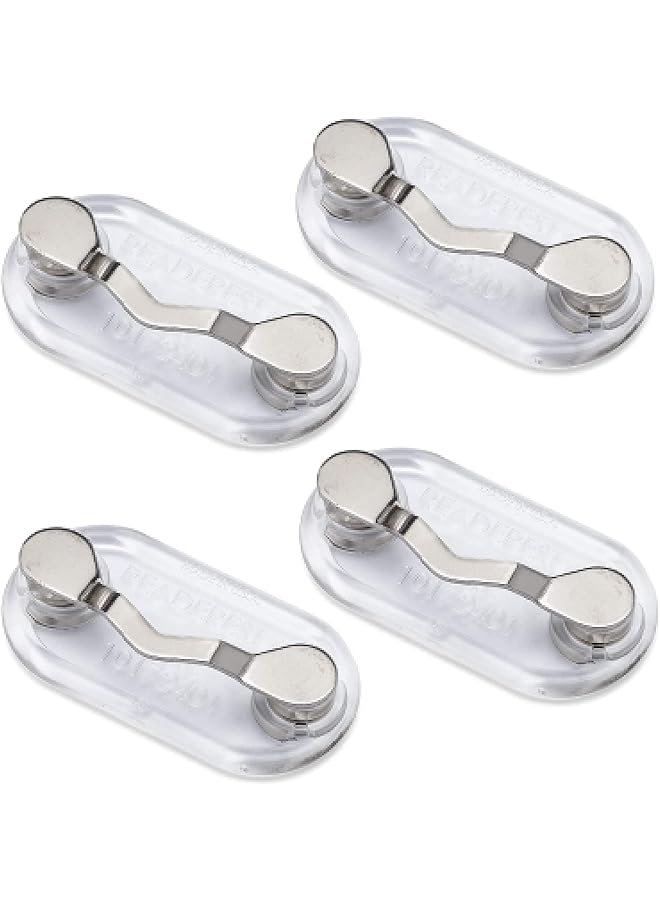 erorex Magnetic Eyeglass Holders Name Tag Badge Holder Sunglasses Holder Id Badge Holder Stainless Steel 4 Pack Made In Usa For Men Women - Image 1
