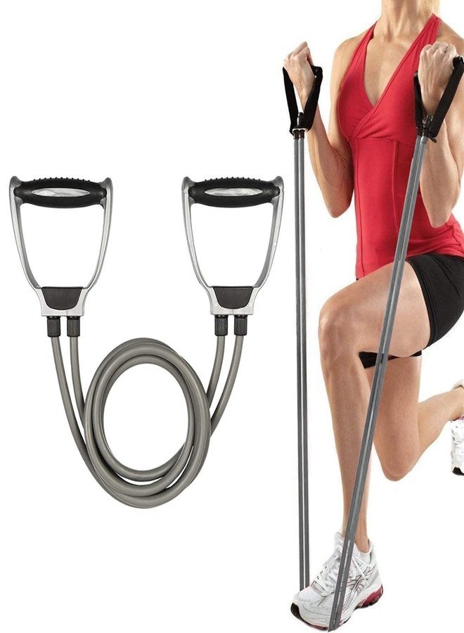 PRT GOLD Resistance Tube Exercise Bands for Stretching, Workout, and Toning for Men, and Women with Additional Door Anchor (30-35 lbs) - Random Colour - Image 1