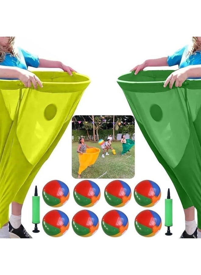 عام لعبة Granny Pants Yard، لعبة Granny Pants الخارجية - مجموعة كرات قابلة للنفخ مرحة مع بنطال مطاطي ضخم، كرتين/8 ومضخة واحدة للأطفال والكبار وحفلات الفناء الخلفي ويوم الميدان - Image 1