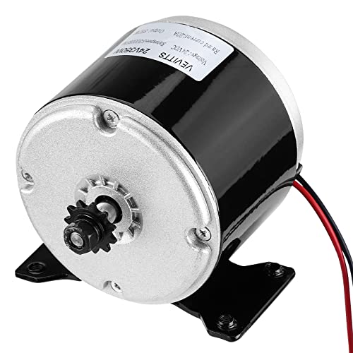 Vevitts Small Brushed Permanent Magnet Electric Motor for E Scooter Drive Speed Control 24V 350W 3000RPM - Image 1
