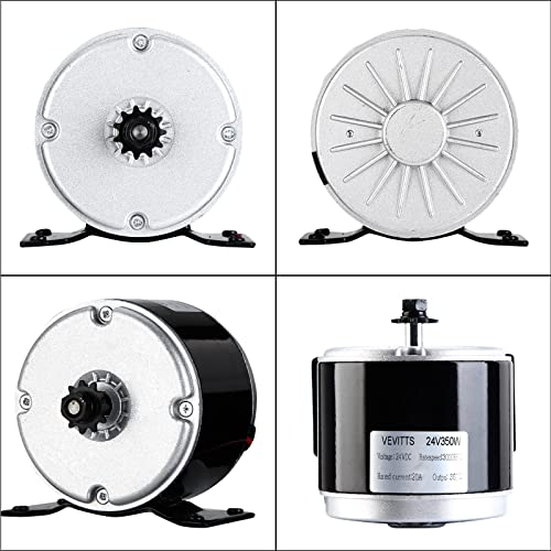 Vevitts Small Brushed Permanent Magnet Electric Motor for E Scooter Drive Speed Control 24V 350W 3000RPM - Image 3