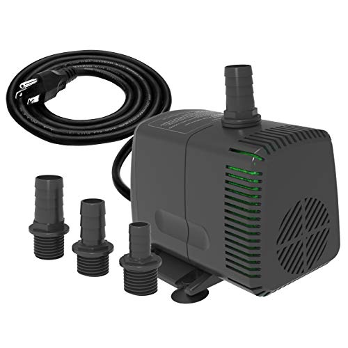 Knifel Submersible Pump 880GPH (3500L/H 60W) Ultra Quiet with Over Heating Protection 10.2ft High Lift for Fountains, Hydroponics, Ponds, Aquariums & More… - Image 1
