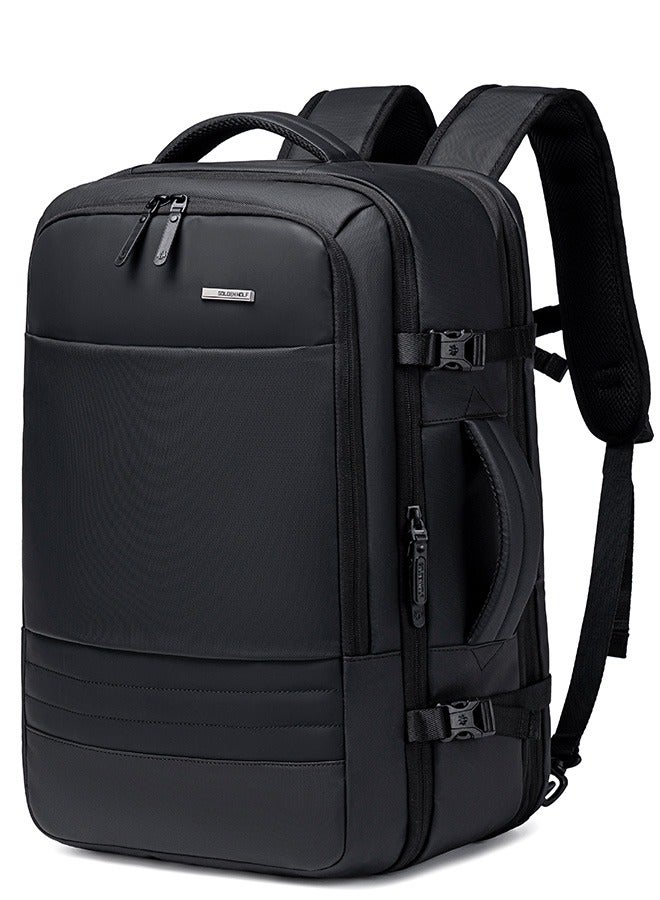 جولدن وولف GB00709 شنطة كاجوال15.6-انش لاب توب مقاومة للماء ذات وزن خفيف متعددة الجيوب شبابى من جولدن ولف - اسود - Image 1