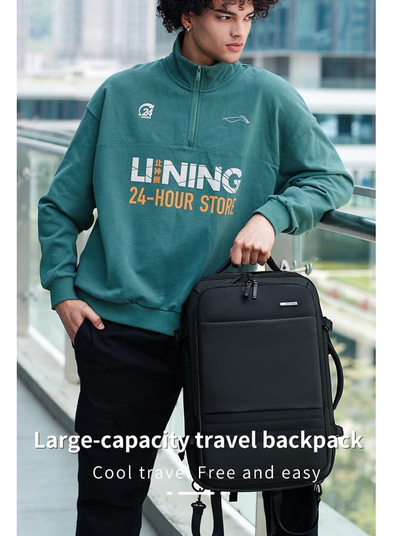 جولدن وولف GB00709 شنطة كاجوال15.6-انش لاب توب مقاومة للماء ذات وزن خفيف متعددة الجيوب شبابى من جولدن ولف - اسود - Image 2