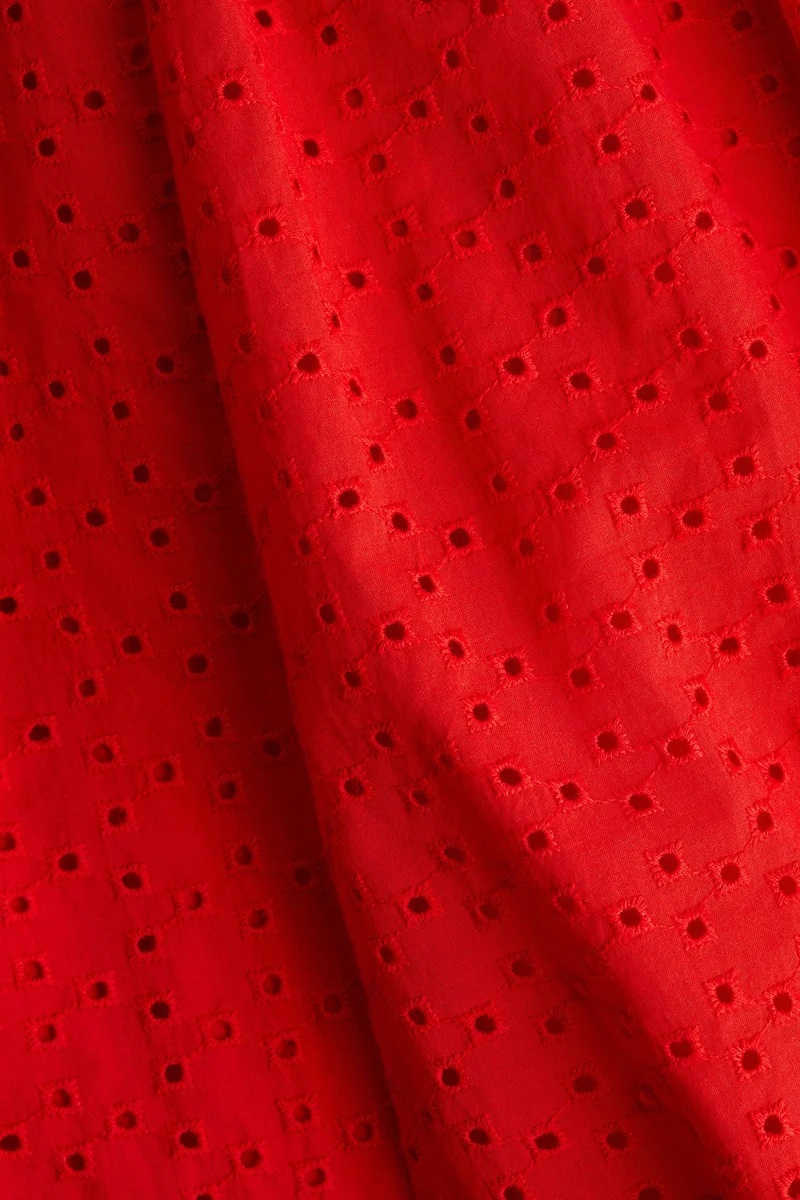 اتش اند ام فستان بحمالات مطرز بالدانتيل الإنجليزي