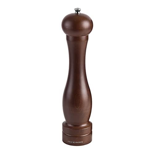 Cole & Mason 12.5-inch Forest Capstan Pepper Mill - Adjustable Pepper Grinder - Refillable Spice Tools - Hand Wash Kitchen Tools - Beech Wood, 12.5" - Image 1