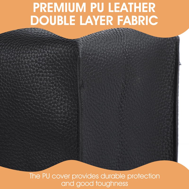 Lnngub Modern Rectangular PU Leather Black Tissue Box Cover - Image 4