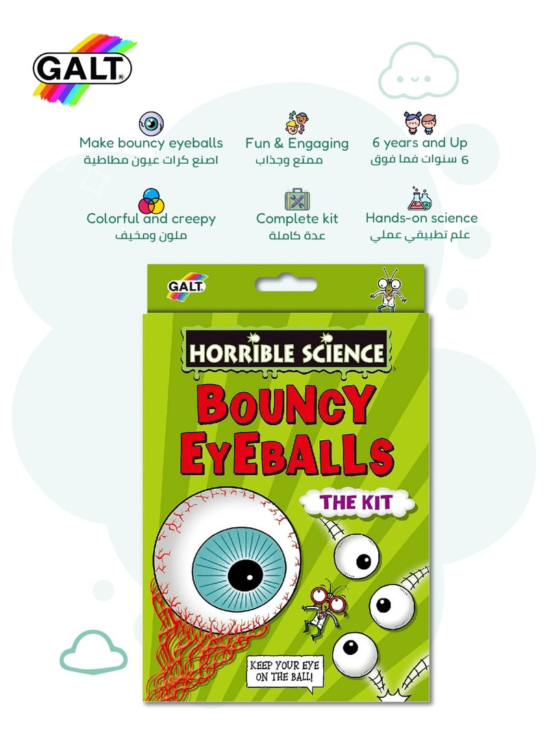 Galt Toys Science Kit for Kids | Horrible Science - Bouncy Eyeballs | Make Bouncing Eyeballs | Includes Moulds, Crystals, Glow-in-the-Dark Eyeballs | 6.5 x 14 x 21.49 CM | Ages 6+ - Image 3