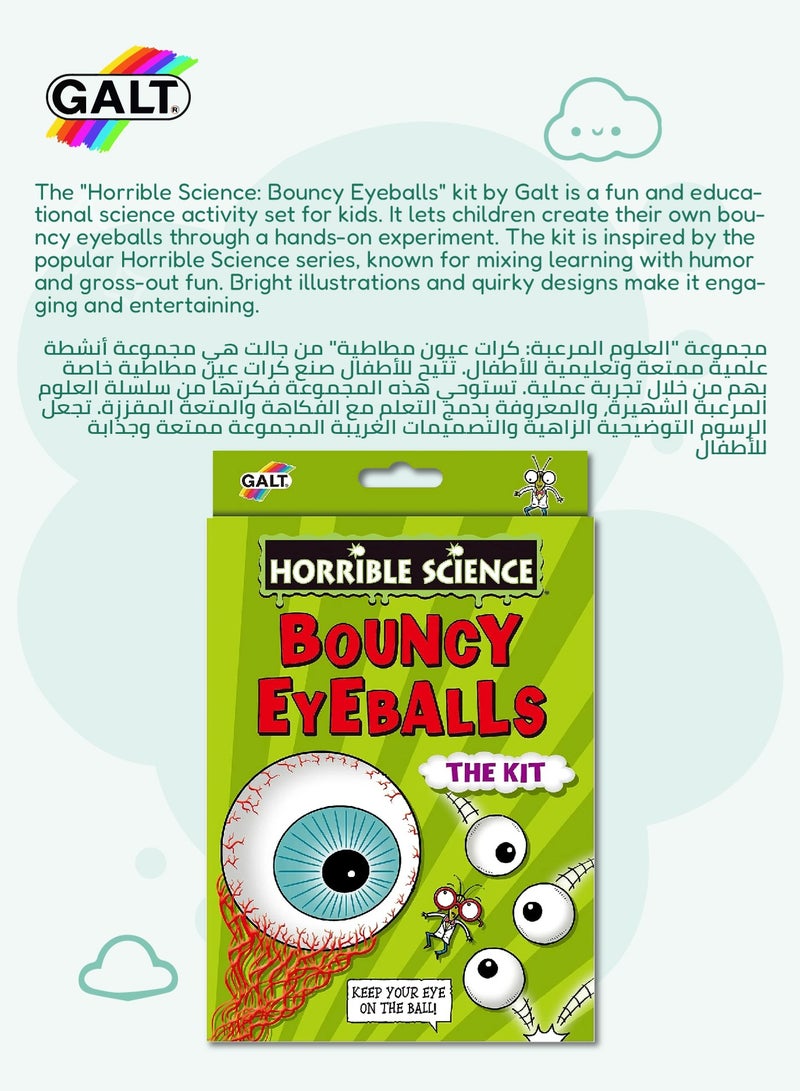 Galt Toys Science Kit for Kids | Horrible Science - Bouncy Eyeballs | Make Bouncing Eyeballs | Includes Moulds, Crystals, Glow-in-the-Dark Eyeballs | 6.5 x 14 x 21.49 CM | Ages 6+ - Image 5