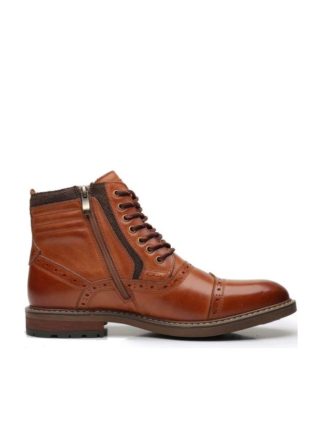 Arkbird Mens Chelsea Boots, Stylish and Comfort Leather Chukka Ankle Boots with Zipper (Brown 11) - Image 1