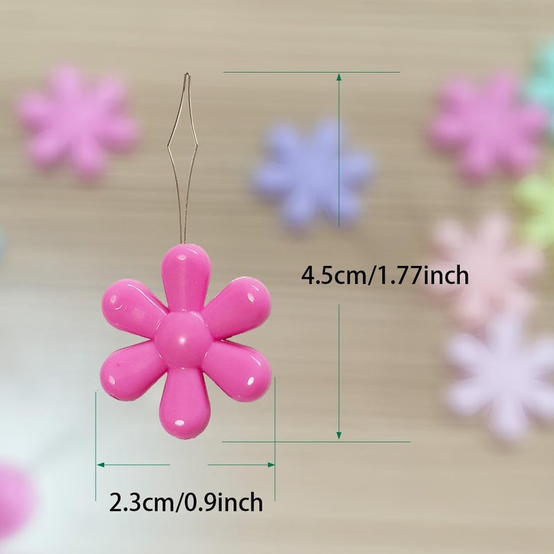 FeiHong Multicolor Needle Threaders, 12 Pieces Flower Head Wire Loop Needle Threaders Hand Machine Sewing Tool for Sewing Crafting, Knitting Craft, Quilting, DIY Art - Image 3