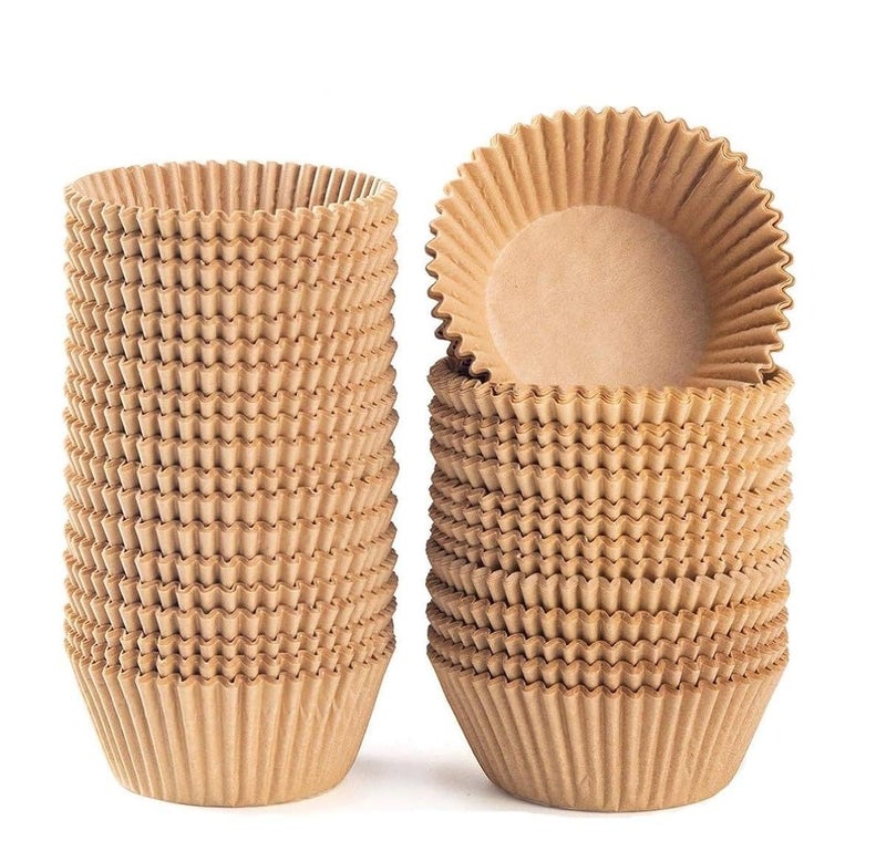 Paper Cupcake Cups, Brown 100 Pieces, for Baking and Muffin - Image 1