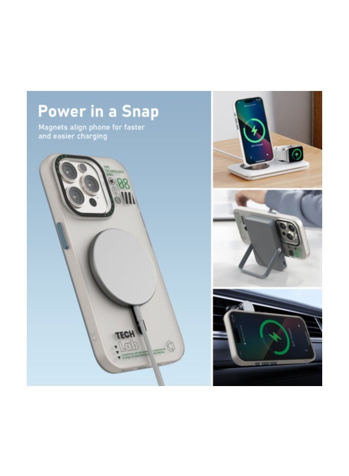 Mezone Tech iPhone 15 Matte MagSafe Case, Shockproof & Anti-Yellowing Phone Case Reinforced Corners with Airguard, Black - Image 2