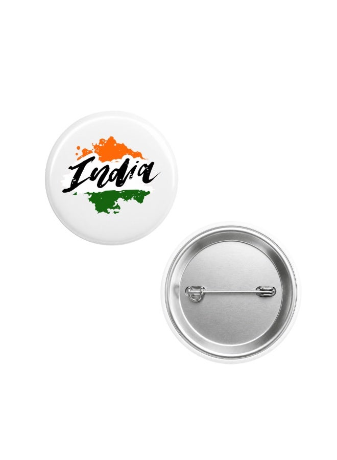 India Republic Day - Indian Round Pin-back Button Brooch Lapel Pin - India Flag Badges - Perfect for Jackets - Bags - Gifts for Independence Day - Image 1