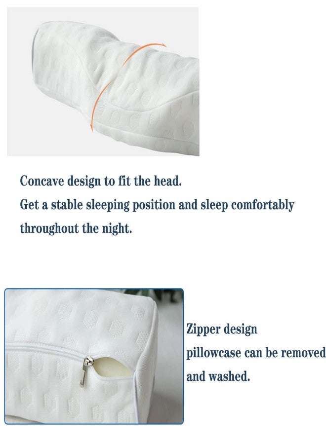 BEDAZE Cervical Neck Pillow for Pain Relief Sleeping, Neck roll Pillow Memory Foam for Stiff Neck Pain Relief ，Travel Bolster Pillow for Bed for Side Sleepers Back Sleeper. (Blue) - Image 4