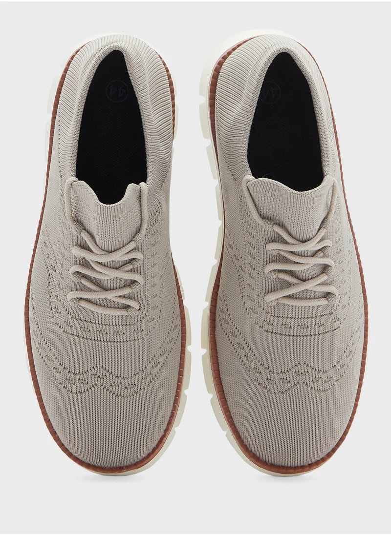 Robert Wood Casual Knitted Lace Ups