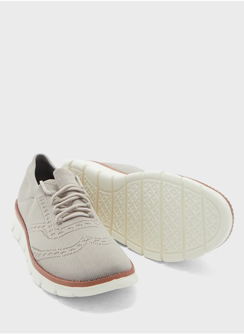 Robert Wood Casual Knitted Lace Ups