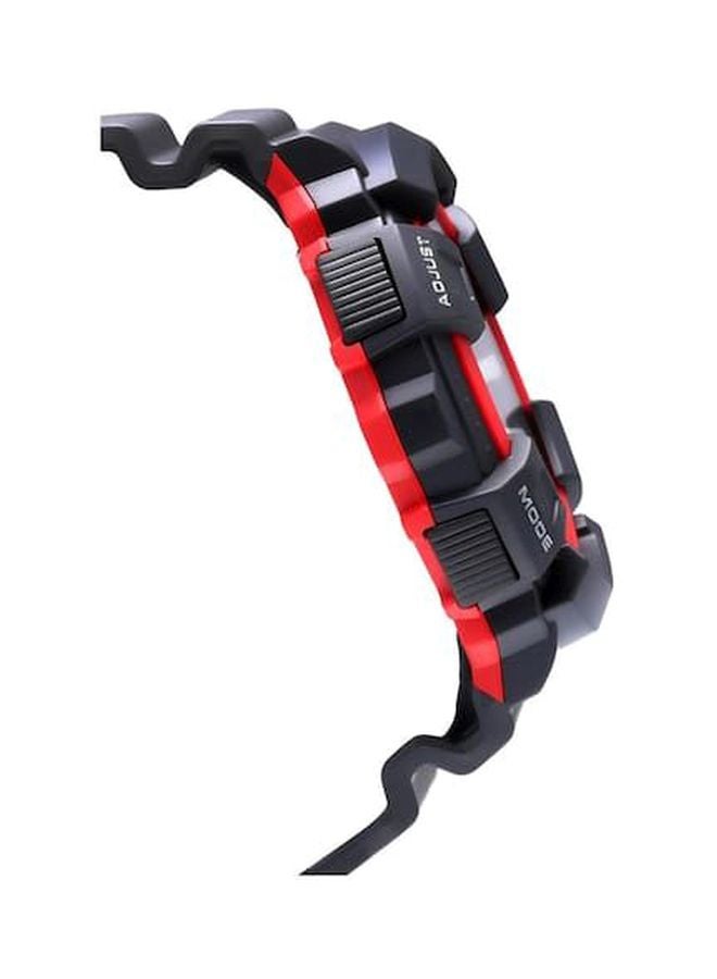 كاسيو ساعة يد بعقارب ورقمية بسوار من السيليكون طراز AD-S800WH-4AVDF - 54 مم - لون أسود رجال - Image 4