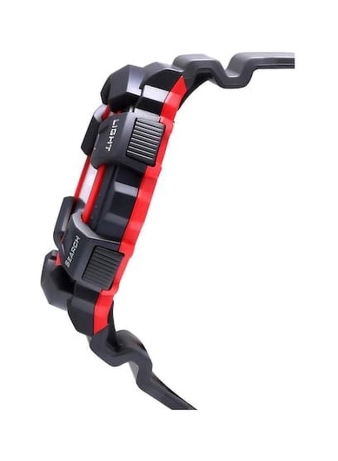 كاسيو ساعة يد بعقارب ورقمية بسوار من السيليكون طراز AD-S800WH-4AVDF - 54 مم - لون أسود رجال - Image 3