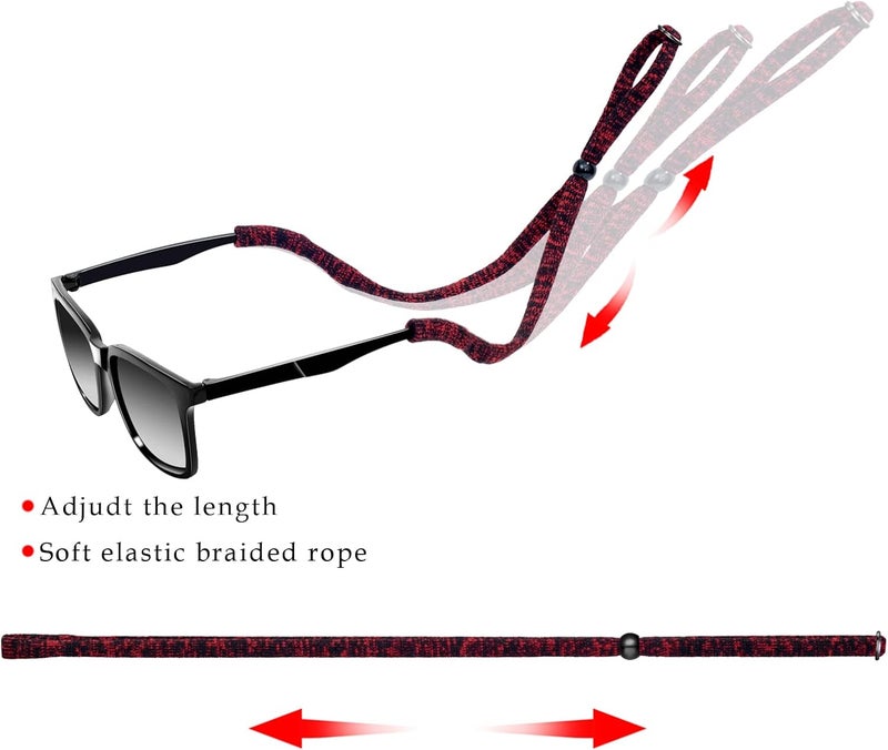 VOOGLASS Glasses Strap(6 PCS) Sports Eyeglass Strap,Adjustable Sunglasses Lanyard Neck Holders Cord Retainer for Men Women - Image 4