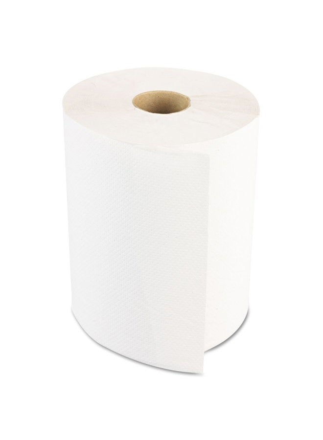 boardwalk 6250 Embossed Paper Towel Roll, 1-Ply Hardwound, 8" Width X 350' Length, White (Pack Of 12) - Image 1