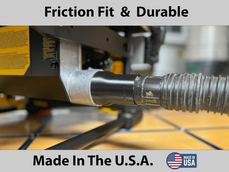 HuttonTOOLS Hose Adapter for 2-1/2" Dust Collection Ports - Made in USA - Connects to Table Saw, Bandsaws, Spindle Sanders, Miter Saws, and other equipment (1-7/8" Hose) - Image 4