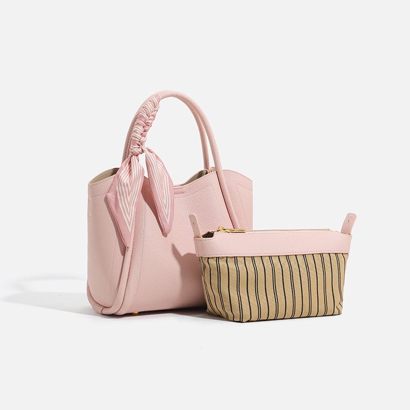 Gushu Bag Women'S Genuine Leather Vegetable Basket Bucket Bag High-End Commuter Satchel Shoulder Crossbody Bag Trendy - Image 4