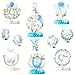 ANGOLIO 12Pcs Its a Boy Baby Shower Honeycomb Centerpieces Watercolor Blue Baby Shower Party Honeycomb Centerpieces Boy Baptism Decorations for Table Gender Reveal Baptism 1th Birthday Party Supplies - Image 2