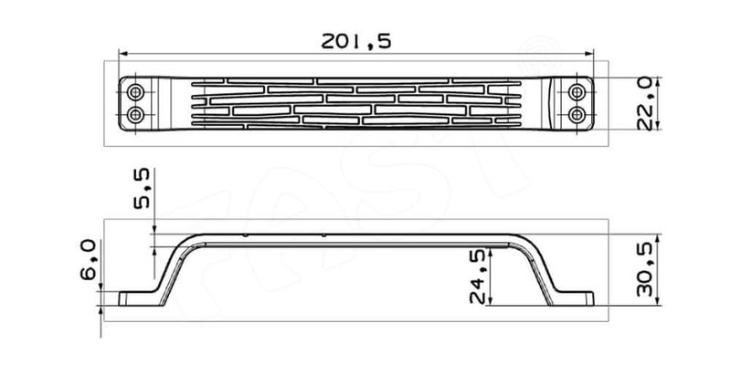 FAST Dh301Z 8 Inch Brass Antique Front Hole Door Pull Handle For Main & Bedroom Doors - Image 3