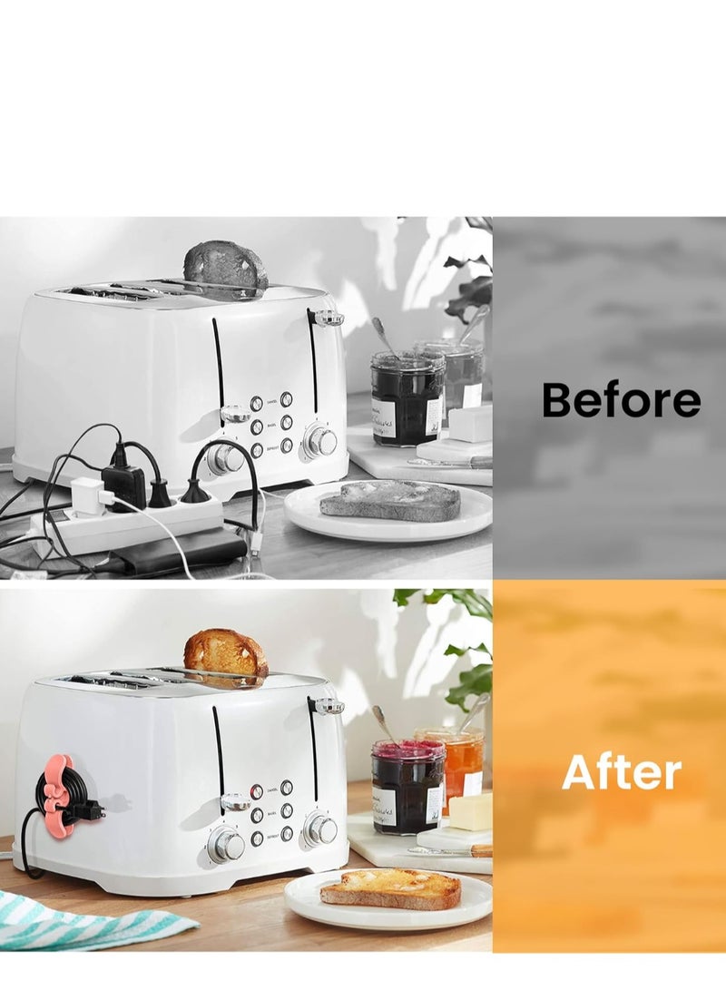 3PCS Cord Organizer for Appliances, Upgraded Kitchen Appliance Cord Wrap, Cord Holder Stick on Pressure Cooker, Coffee Maker, Air Fryer and Blender(1 Clean + 2 Green) - Image 4