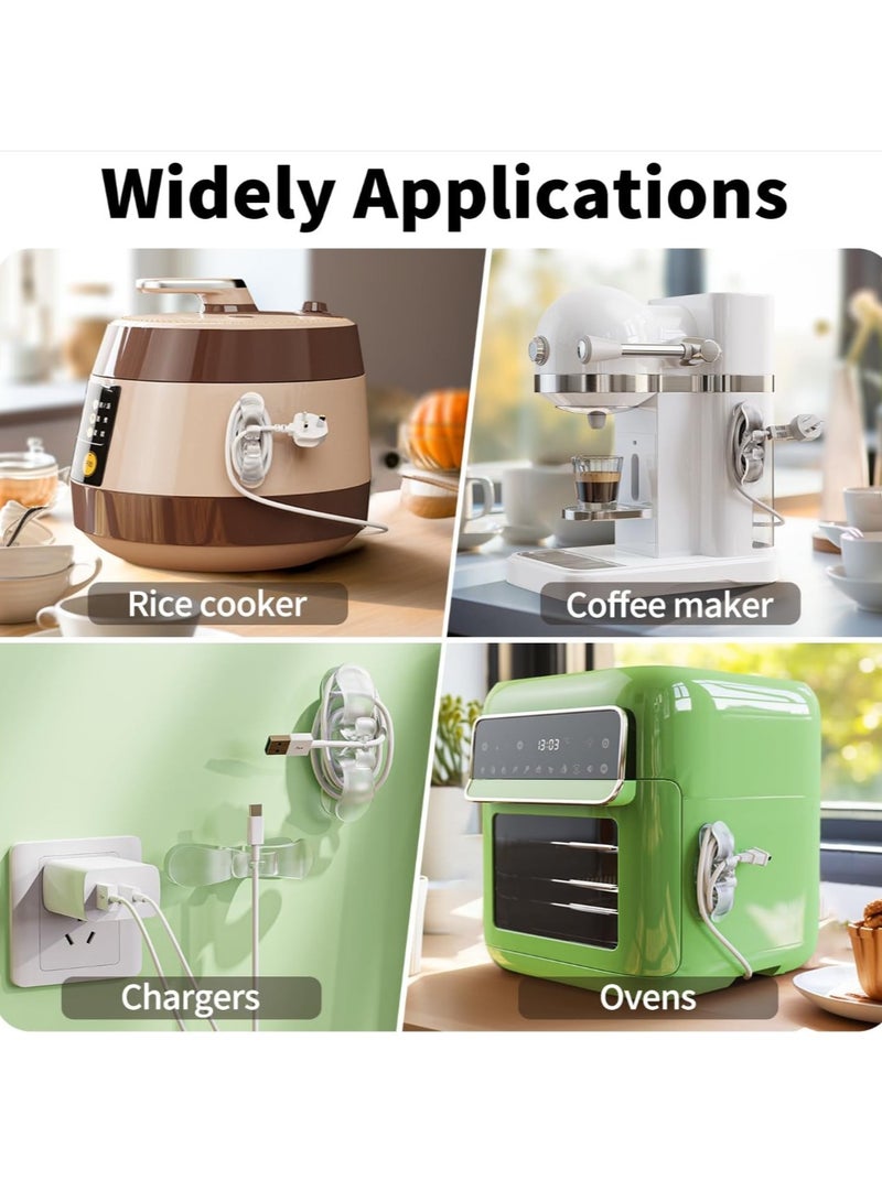 3PCS Cord Organizer for Appliances, Upgraded Kitchen Appliance Cord Wrap, Cord Holder Stick on Pressure Cooker, Coffee Maker, Air Fryer and Blender(1 Clean + 2 Green) - Image 3