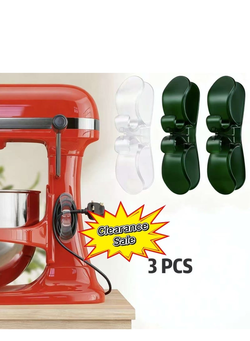 3PCS Cord Organizer for Appliances, Upgraded Kitchen Appliance Cord Wrap, Cord Holder Stick on Pressure Cooker, Coffee Maker, Air Fryer and Blender(1 Clean + 2 Green) - Image 1